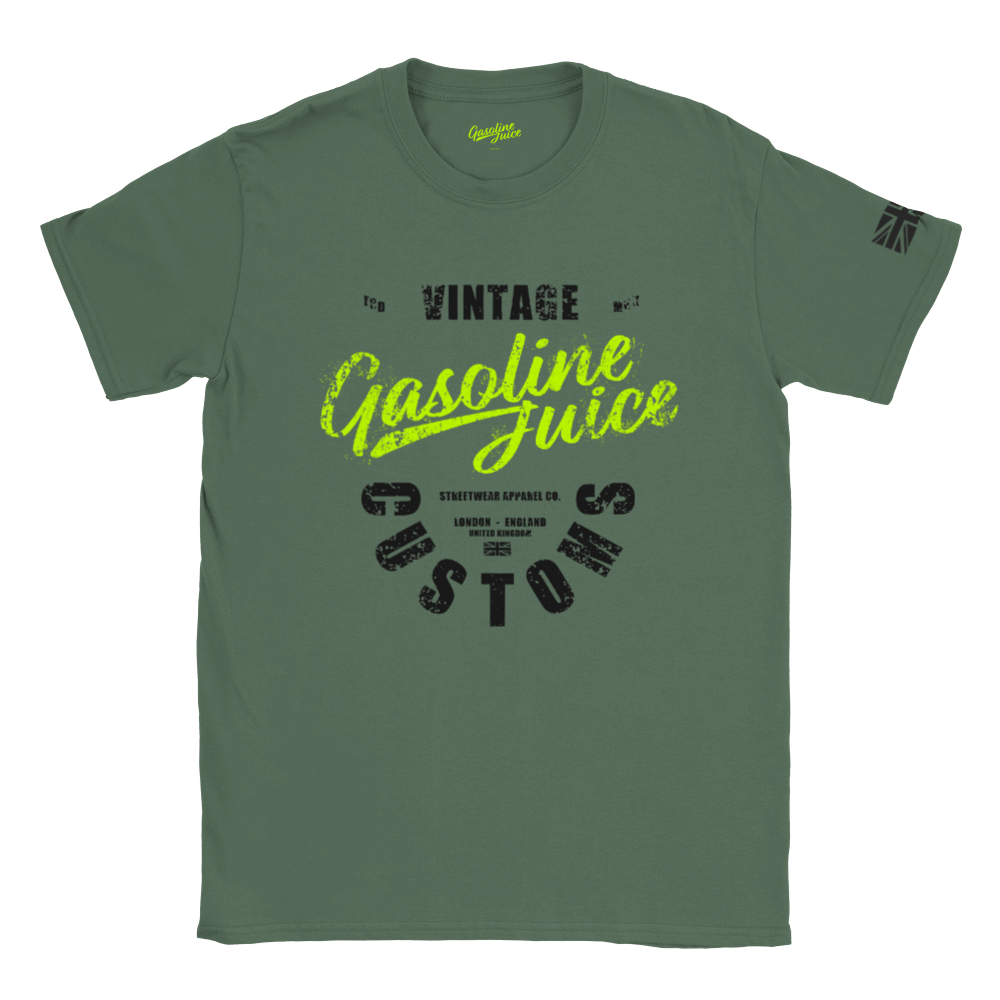 Classic Gasoline Juice VINTAGE CUSTOMS t-shirt